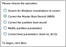 Domyślnie po upłynięciu 10 sekund zainicjowany zostanie Normal Mode. 3. W menu uruchomienia Linux wybierz Boot Corrector. Znajdziesz go również w PTS DOS. 4.