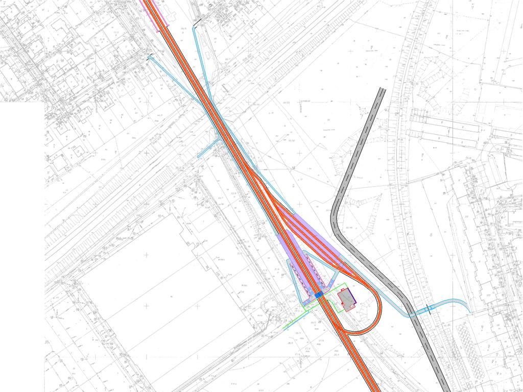 Budowa Szczecińskiego Szybkiego Tramwaju Ciągi piesze ISTNIEJĄCY WIADUKT PKP Ulica zapisana w MPZP Przystanek Turkusowa