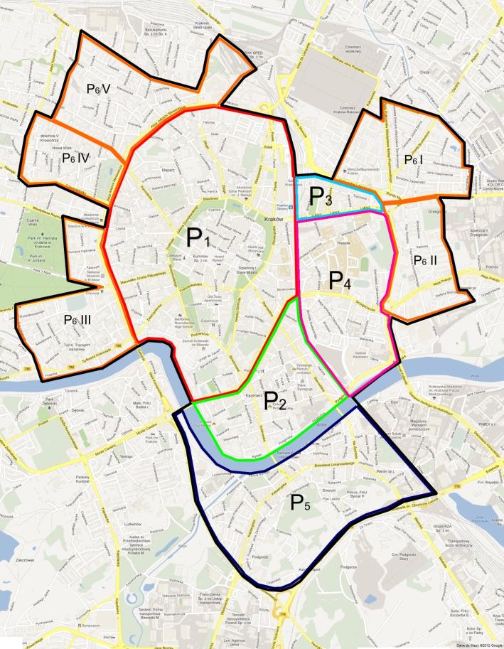 Polityka parkingowa kontrola dostępności centrum Stan aktualny: Program obsługi parkingowej (2012) Strefa płatnego parkowania Budowa pierwszych parkingów podziemnych Budowa pierwszych parkingów P&R