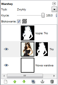 Krok 8. Teraz musimy utworzyć maskę warstwy Tło i skopiować dane z warstwy w skali szarości kopia: Tło do tej maski.