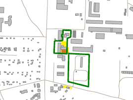 Tabela 43: Hałas przemysłowy zakres naruszeń [Źródło: Mapa akustyczna miasta Koszalina] Fragment mapa przekroczeń : Hałas przemysłowy Wskaźnik L DWN Lp.