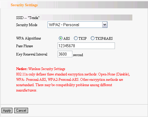 wyższy stopień bezpieczeństwa niż WEP (Wireless Equivalent Privacy) i WPA (Wi-Fi Protected Access). Poza TKIP, dostępny jest także nowy tryb szyfrowania AES.