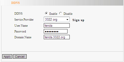 internetowemu IP stałej nazwy hosta i domeny. Funkcja wykorzystywana jest do monitorowania hostingu WWW, serwera FTP itp. za Routerem.