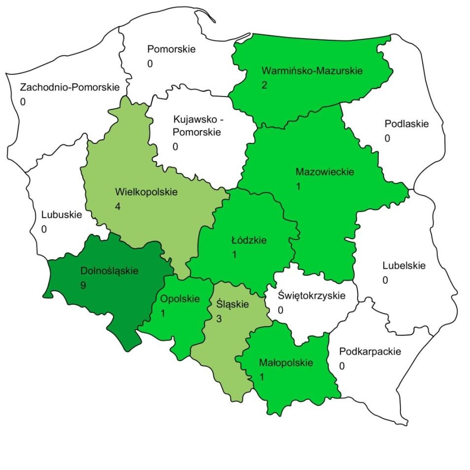 dolnośląskie kujawsko-pomorskie lubelskie lubuskie łódzkie małopolskie mazowieckie opolskie podkarpackie podlaskie pomorskie śląskie świętokrzyskie warmińskomazurskie wielkopolskie zachodniopomorskie