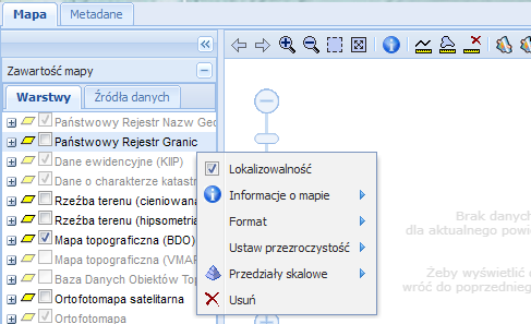 Geoportal krajowy Paulina Pokojska, Wojciech Pokojski EDUKACJA BIOLOGICZNA I ŚRODOWISKOWA 1/2013 47 topograficznych w skalach: 1:1.000.