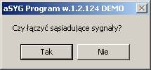 SZYBKI START asyg Program Program asyg opis funkcji Tworzenie paskowego diagramu programu sygnalizacji Z paska wybieramy ikonę Wrysowywanie i edycja grup Ikona Pobierz grupy z Excela JeŜeli mamy