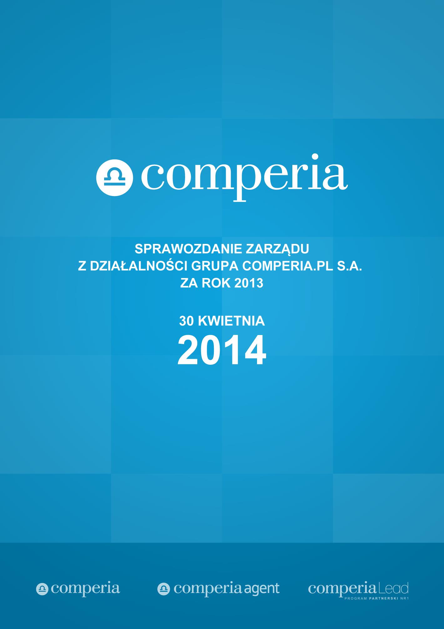 Sprawozdanie Zarządu z działalności Grupa Comperia.