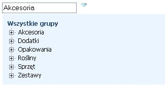 Podręcznik Użytkownika systemu Comarch OPT!MA Str. 149 Rys. 198 Plugin Menu kategorii graficzne, Drzewko grup.