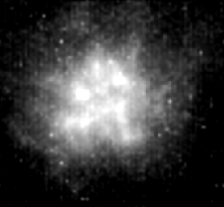 Rys. 4. Rzeczywisty obraz gwiazdy w złych warunkach obserwacyjnych (seeing).