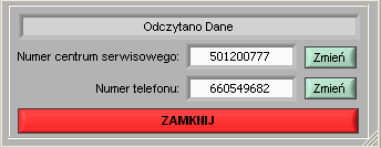 Uwaga: W razie problemów z wyjściem z okien naleŝy zamknąć program poprzez kombinację klawiszy Carl + Alt + Delete a następnie uruchomić go ponownie 5.3. Zmiana ustawień SMS Z menu programu, rys.