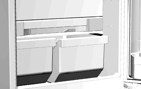 Wnętrze lodówki (Wnętrze zależy od modelu) Półka Półkę można dowolnie ustawić według uznania na prowadnicach znajdujących się wewnątrz lodówki.