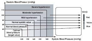 1. Symbol pamięci 2. Symbol średniego wyniku z trzech ostatnich pomiarów 3. Ciśnienie systoliczne 4. Symbol jednostki w jakiej dokonany został pomiar 5. Symbol klasyfikacji nadciśnienia 6.