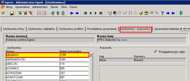 o Zestawu raportów przygotowanych w Generatorze Raportów do uruchomienia w kontekście Realizatora (profil GR [Raporty Realizatora]) o [UEK] Wnioskodawca grupa uprawnień dla użytkowników, którzy mają