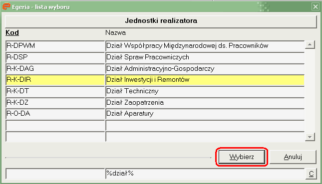 Lp Opis: Lista czynności: 3. Tryb wyszukiwania. W systemowych formularzach możliwe jest wyszukiwanie wcześniej zarejestrowanych danych. Wyszukiwanie jest możliwe w tzw.