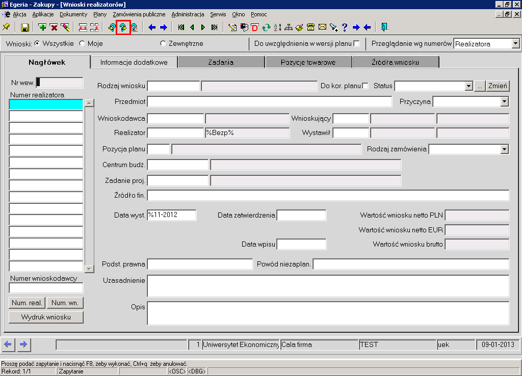 Lp Opis: Lista czynności: 3.