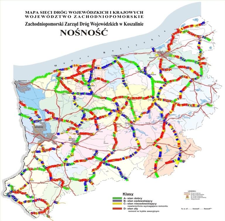 Hierachizacja sieci dróg wyrażana za pomocą klas funkcjonalno-technicznych poszczególnych dróg 7 w tej sieci wpływa, używając terminologii z programu holenderskiego, na stan jednorodności struktury