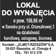 54 m 2, Wójtowstwo, przy ul. Sadowej 13 A, tel. 601-94- -49-58. Mieszkanie M-4 (parter), przy ul. Stróżowskiej, tel. 13-464-18-66. Mieszkanie 61,5 m 2 (III piętro), Wójtowstwo, tel. 606-67-88-05.