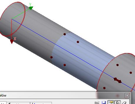 Inventor Design Accelerator W oknie programu Autodesk Inventor kliknij dwukrotnie przekrój wału.