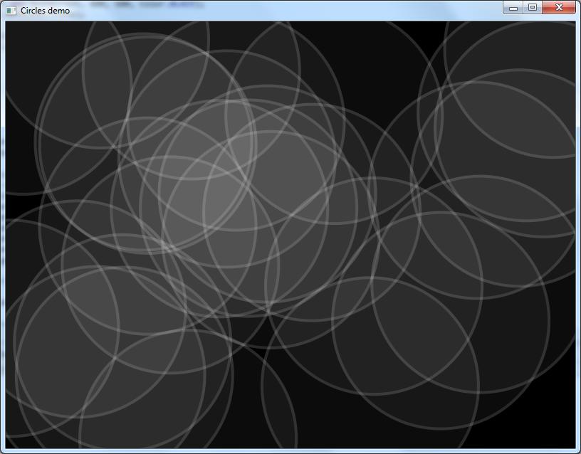 setstrokewidth(4); circle.settranslatex(random() * 800); circle.settranslatey(random() * 600); circles.