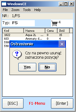 2.2.4 Lista towarów w dokumencie W tym widoku umieszczone są następujące informacje: nazwa i typ edytowanego dokumentu (jeśli w ustawieniach włączona jest opcja Użyj kolory dla rozróżnienia