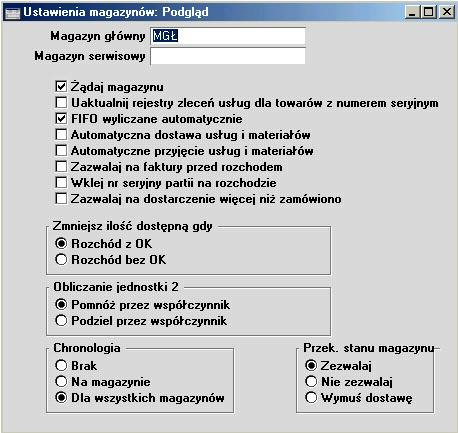 Rozdział 3: Magazyn - Ustawienia Magazyn główny Wklej Specjalnie Magazyny, moduł Magazyn Jeżeli w polu tym zostanie podany kod magazynu będzie on wykorzystywany wszędzie tam, gdzie będzie wymagany a