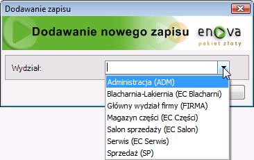 Rys. 82 Dodawanie grafiku Zakładka Grafik jest widoczna, wówczas gdy przypiszemy przynajmniej jednego pracownika do danego grafiku.