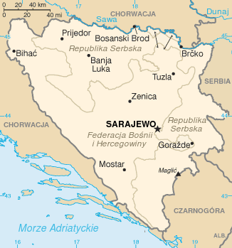 Bośnia i Hercegowina Powierzchnia: 51 129 km² Liczba ludności: 4 590 310 Stolica: Sarajewo (311,1 tys.
