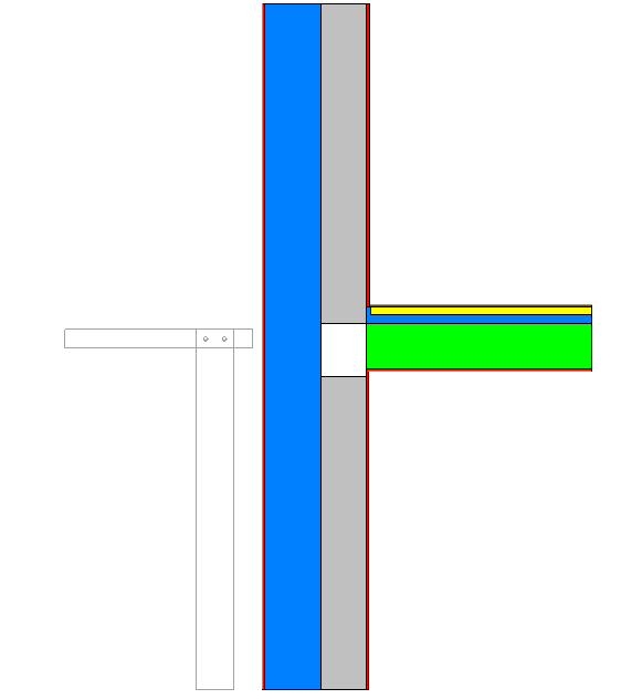 Wartość liniowego współczynnika przenikania ciepła Ψ e : U A = 0,145 [W/m²K] L A1 = 1,45 [m] L A2 = 1,63 [m] L = 5,80 [m] b.