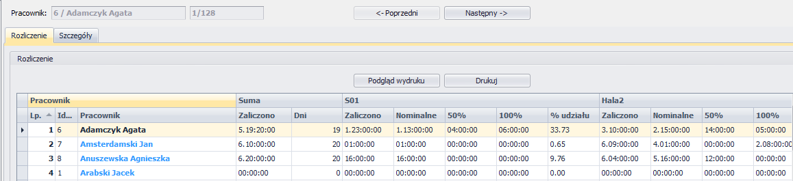 - Filtr.Czas.DataOd data od wybrana w filtrze arkusza - Filtr.Czas.DataDo data do wybrana w filtrze arkusza - Filtr.Czas.Dzien dzień wybrany w filtrze arkusza - Filtr.Czas.Dni liczba dni od daty od do daty do z filtru - Godzin(0:00) funkcja zamieniająca format czasu na liczbę godzin - Minut(0:00) funkcja zamieniająca format czasu na liczbę minut 6.