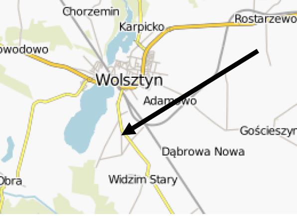 wolsztyńskim, stanowi 1 działkę o powierzchni 6,0225 ha. Miejscowy plan zagospodarowania przestrzennego dla w/w terenu w trakcie opracowania. Działka położona ok.