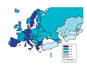 % ludności >65