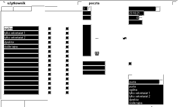 1.6 Edytor 17 3. W zależności od zdefiniowanych uprawnień użytkownika, który wszedł do programu dany element będzie / lub nie widoczny i dostępny do modyfikacji, czytania itp.