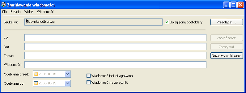 7.6.2.4. Dodawanie adresu nadawcy listu do książki adresowej. Jak w punkcie 7.6.2.2 podpunkt pierwszy. 7.6.3. Zarządzanie listami odebranymi 7.6.3.1.