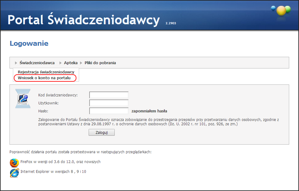 Po poprawnym wypełnieniu formularza, należy kliknąć przycisk Zatwierdź znajdujący się w górnej części formularza.