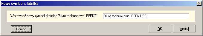 5.3.3 Zmiana symbolu p atnika Symbol patnika jest to nazwa identyfikuj#ca patnika w programie Patnik.