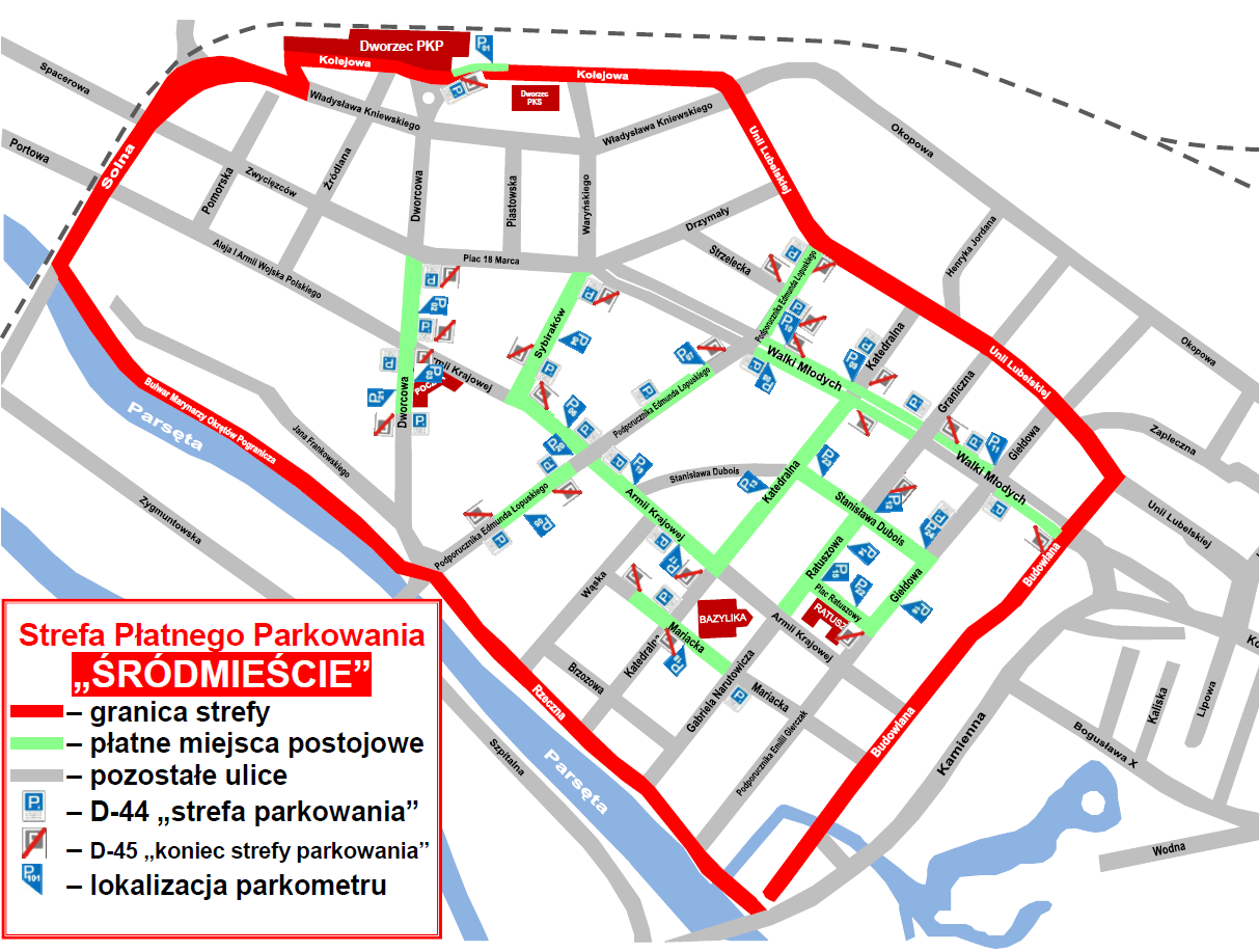 Rysunek 2.11 Strefa płatnego parkowania - Śródmieście źródło: www.km.kolobrzeg.pl Druga ze stref całorocznych to strefa Portu.