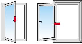 4 oknami o ościeżnicę ani ich do niej przyciskać. Ostrożnie! Zatrzaśnięcie się okna może prowadzić do zranień. Przy zamykaniu nie sięgać między skrzydło a ościeżnicę.