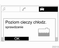 Wskaźniki i przyrządy 113 Komunikat dotyczący napięcia baterii Bateria w nadajniku zdalnego sterowania lub w kluczyku elektronicznym ma niskie napięcie.