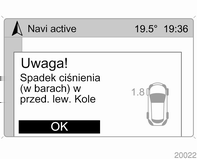 114 Wskaźniki i przyrządy Ciśnienie powietrza w oponach monitorowania ciśnienia w oponach 3 196. Sprawdzanie ciśnienia powietrza w oponach 3 195, 3 231.