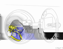 Prowadzenie i użytkowanie 163 9 Niebezpieczeństwo Przed rozpoczęciem tankowania należy wyłączyć silnik i zewnętrzne urządzenia grzewcze z komorami spalania (o ich zamontowaniu informuje naklejka na