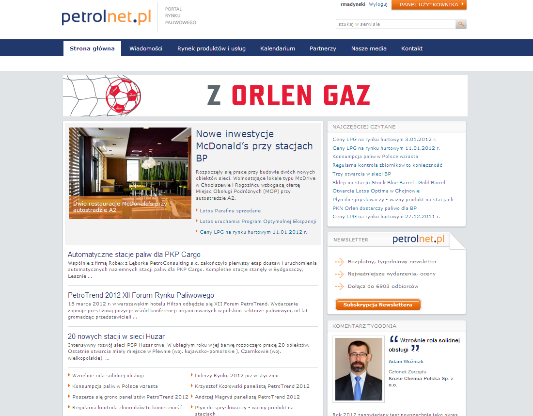 PORTAL RYNKU PALIWOWEGO CZYM JEST Profesjonalnym źródłem najświeższych informacji na temat rynku paliw oraz sprzedaży detalicznej na stacjach benzynowych w Polsce.