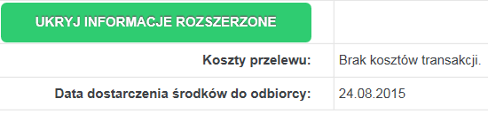 Tytułem tytuł przelewu wypełniany jest automatycznie po wybraniu szablonu lub po wybraniu odbiorcy, jeśli dla odbiorcy przypisany został tytuł płatności.