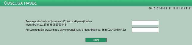 15.2.1. Zamawianie nowej karty Karta haseł jednorazowych jest automatycznie generowana po wykorzystaniu 40-go hasła z bieżącej listy, oraz wysyłana przez Bank w zadanym okresie - aktualnie raz w