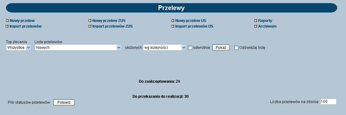 6. Przelewy 6.1.