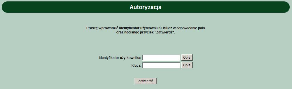 2. Uruchomienie systemu 2.1. Uruchomienie systemu W celu uruchomienia aplikacji należy: Uruchomić przeglądarkę internetową Microsoft Internet Explorer Wpisać lub wybrać z listy adres strony np.