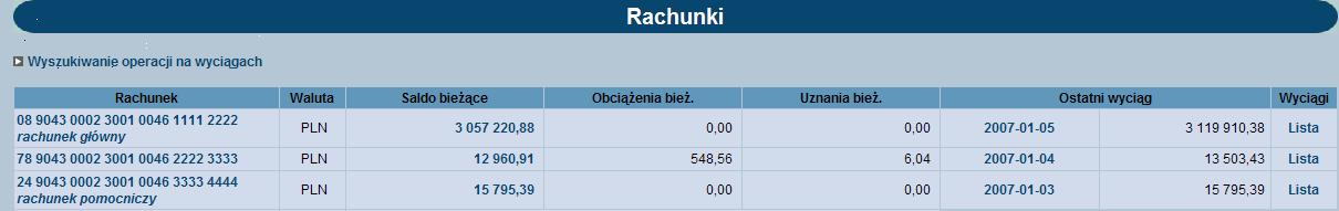 3. Rozpoczęcie pracy Po uruchomieniu systemu, na kolejnej stronie, wyświetlone są informacje: Klient - nazwa właściciela rachunku Nazwa użytkownika imię i nazwisko osoby zarejestrowanej w systemie