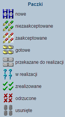 Dodatkowe informacje na temat formatu plików ze statusami zostały opisane w rozdziale Konfiguracja.