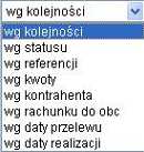 Przeglądanie przelewów zarchiwizowanych jest możliwe po użyciu przycisku Pokaż. Domyślnie wyświetlone zostaną wszystkie dokumenty, posortowane wg kolejności wprowadzenia.