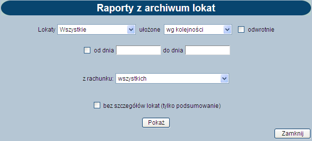 Klikając na datę w kolumnie Data otw.