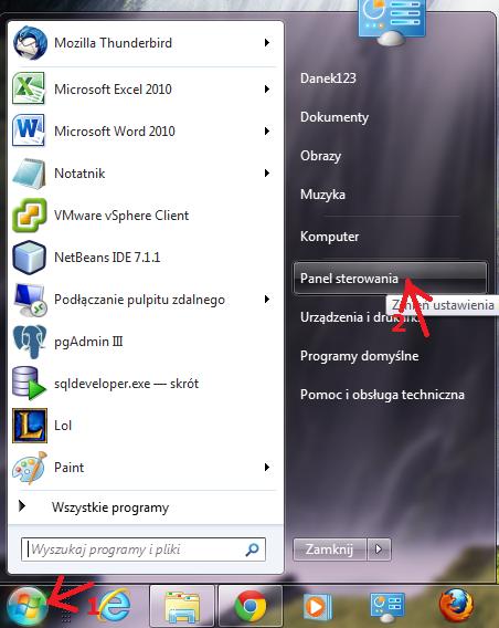 Widok według duże ikony (Dla systemu Windows Vista